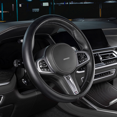 Оплетка SKYWAY FLEX-6 М Черная экокожа (S01109007)